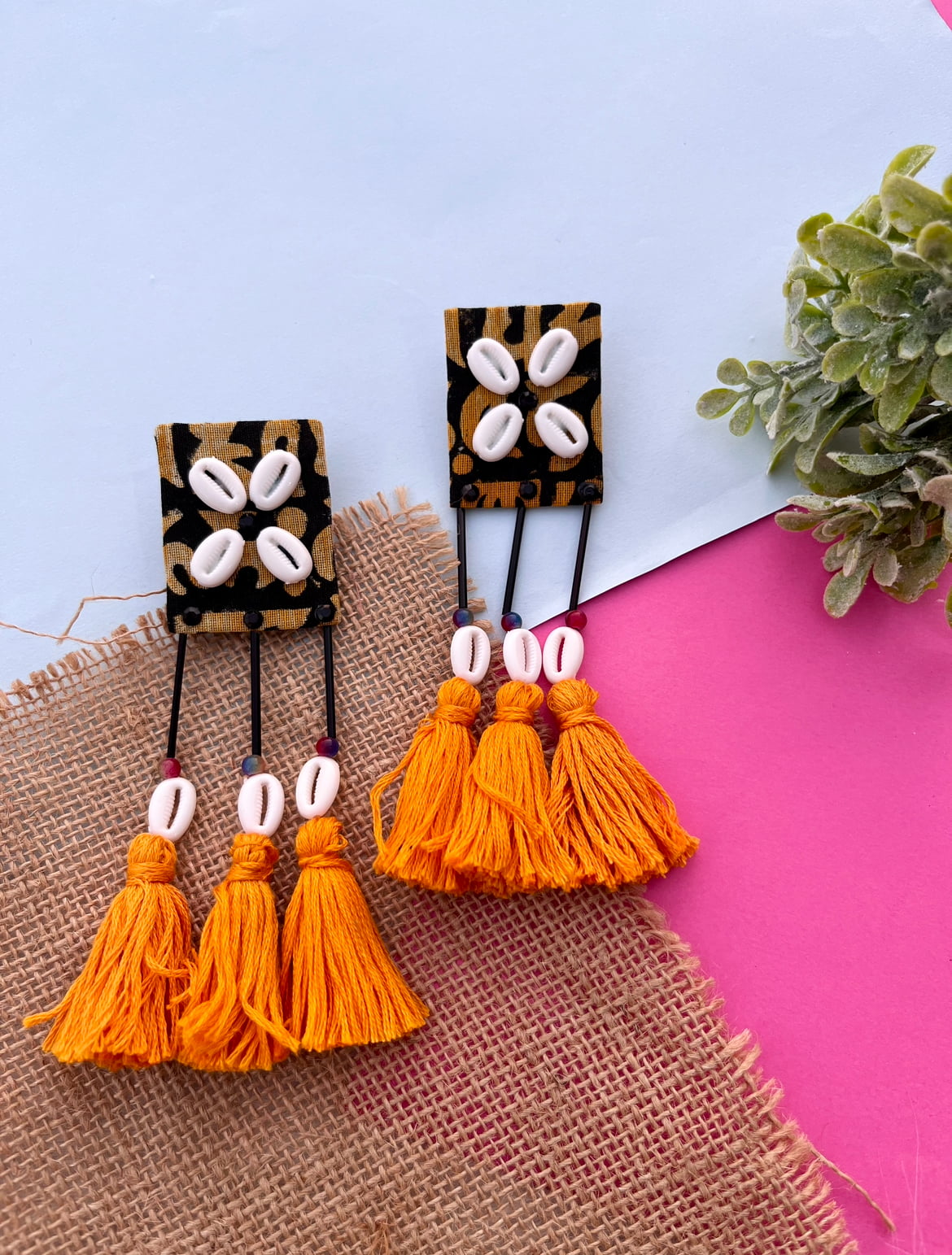 Printed Shell Earrings image 2