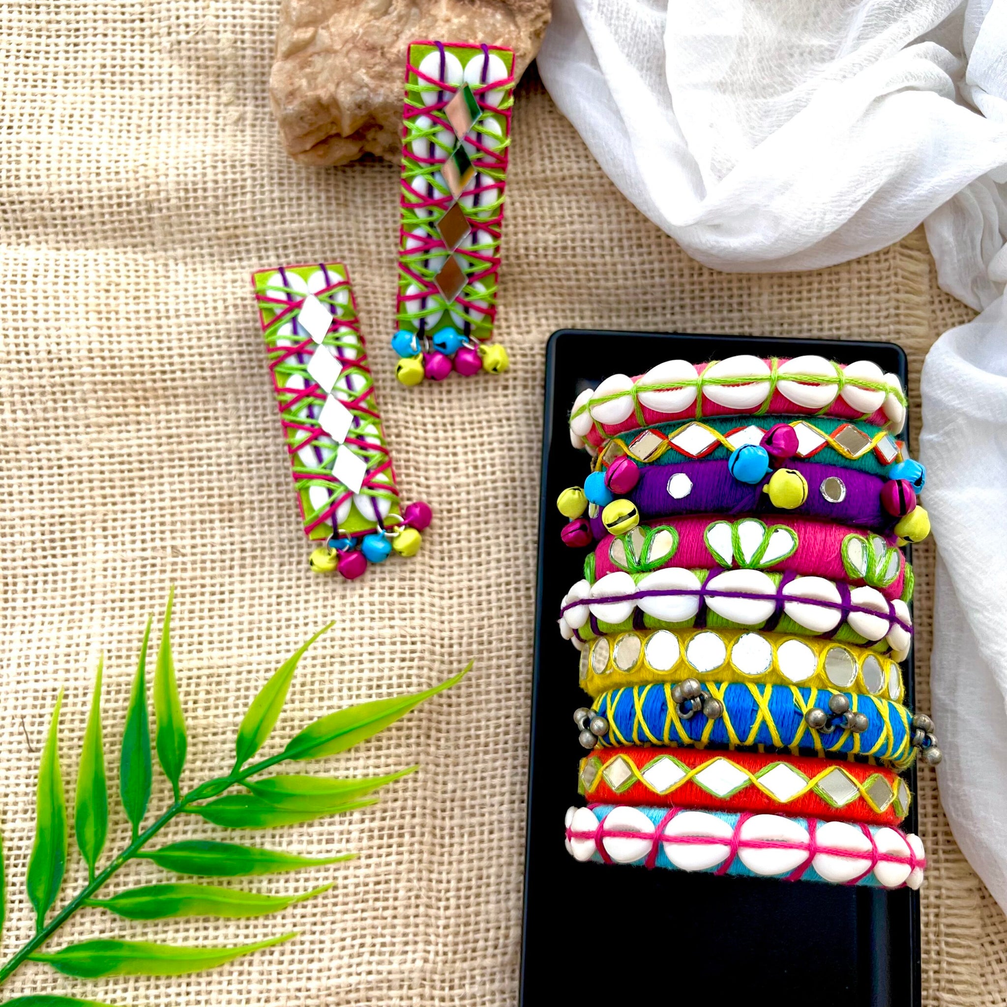 Banjaran Earrings & Banjaran Bangles Combo image 0