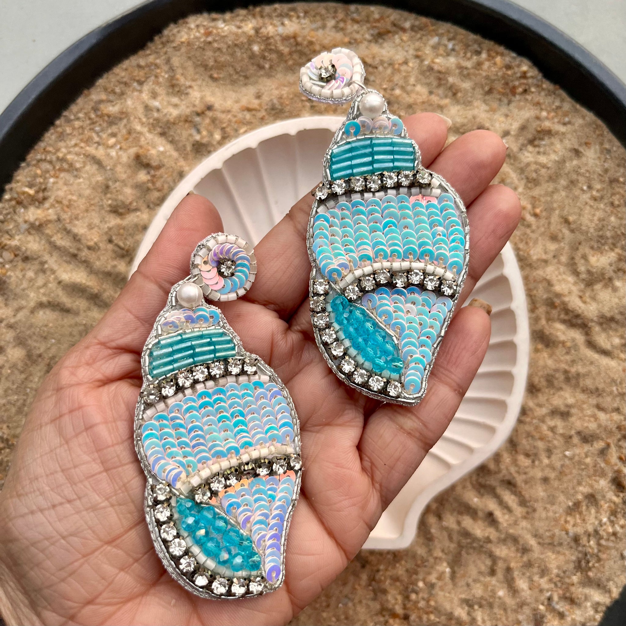 Ivory Conch Earrings