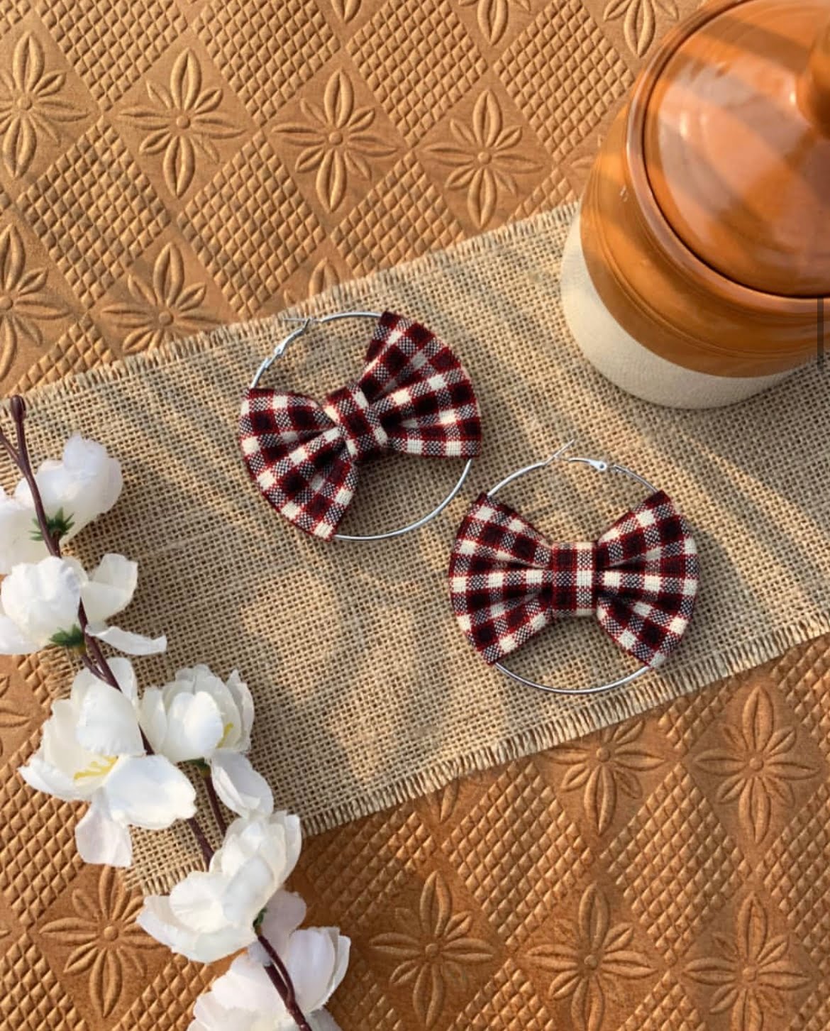 Quirky Printed Bow Hoops-ll image 2