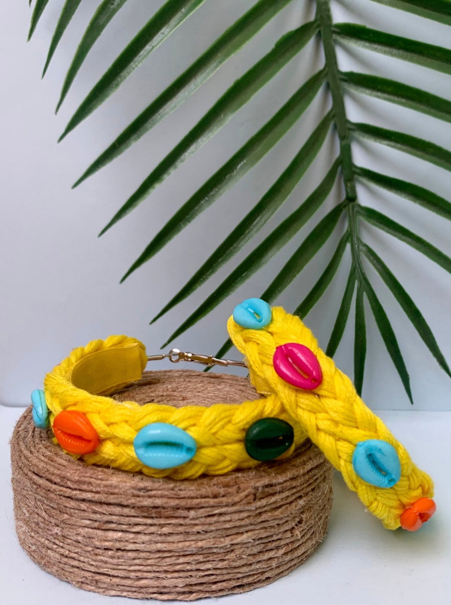 Braided Shell Hoops image 0