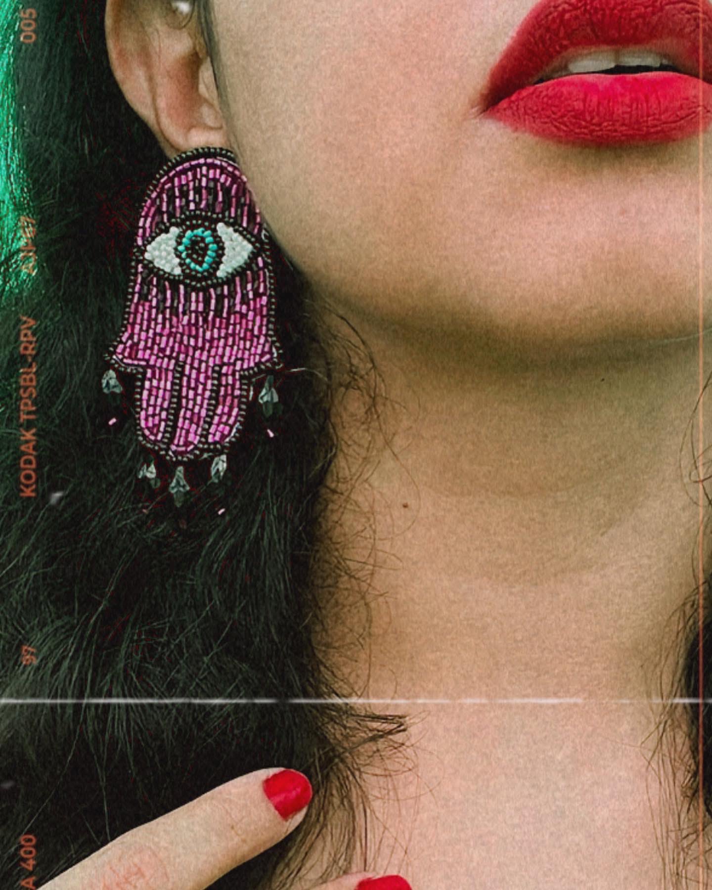 Hamza Crystal Earrings image 1