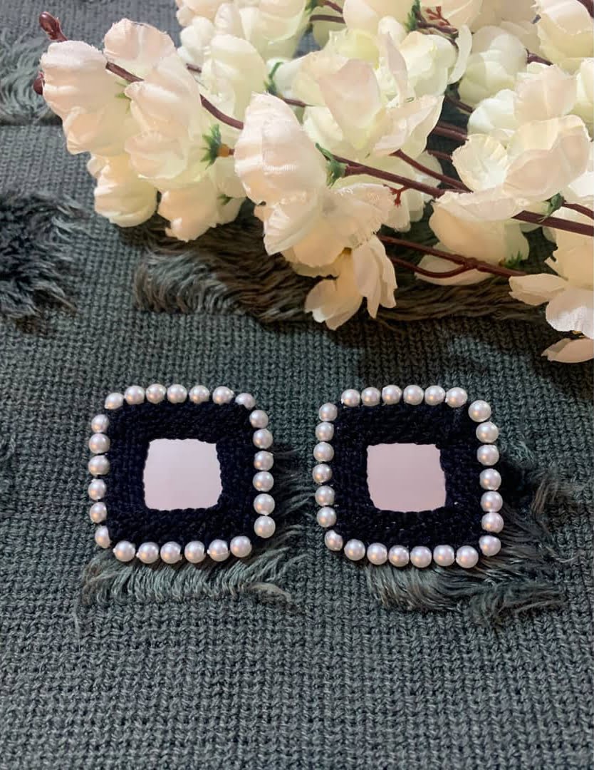 Square Mirror Studs & Ring image 5