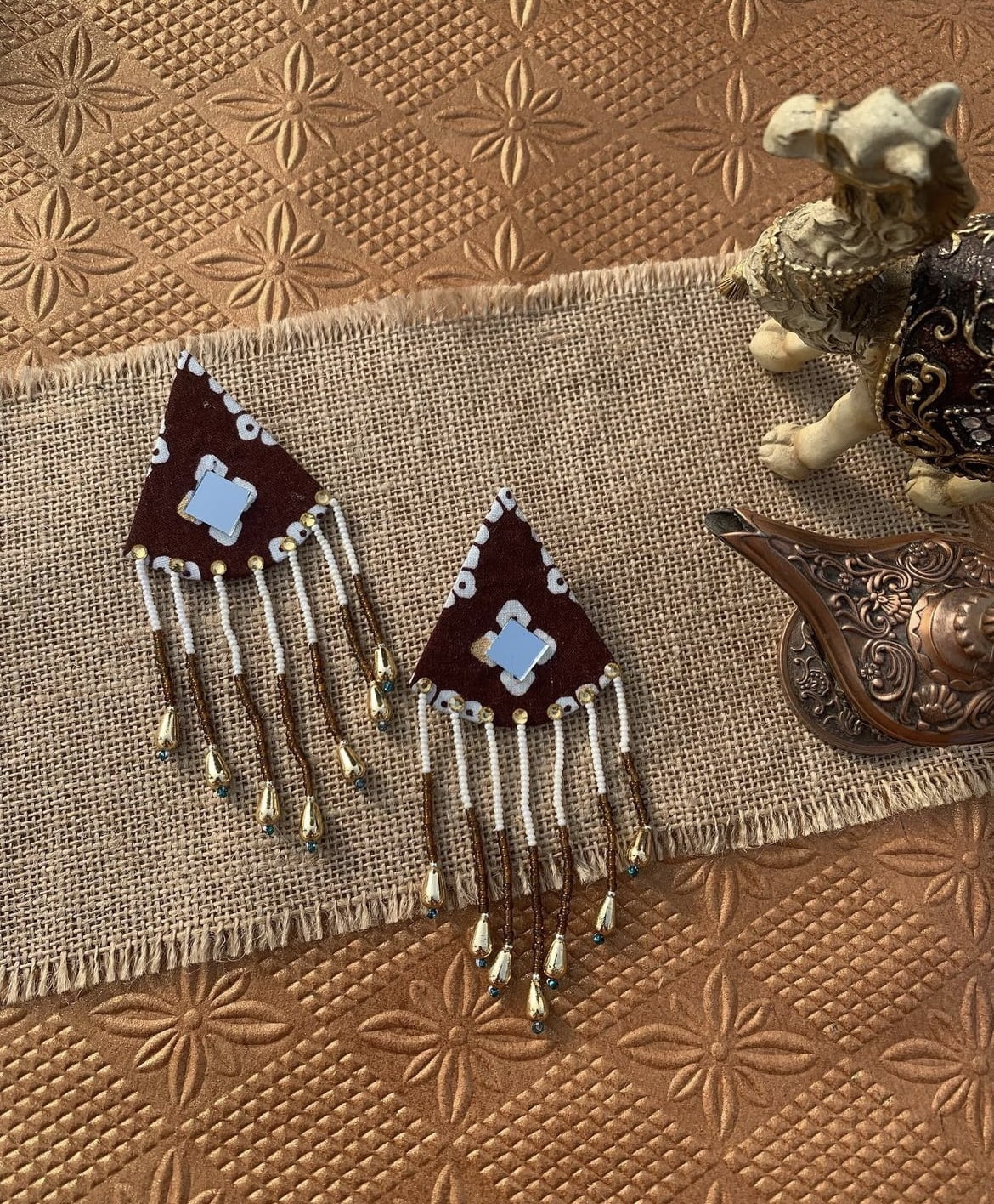 Beautiful Bandhni Earrings image 2