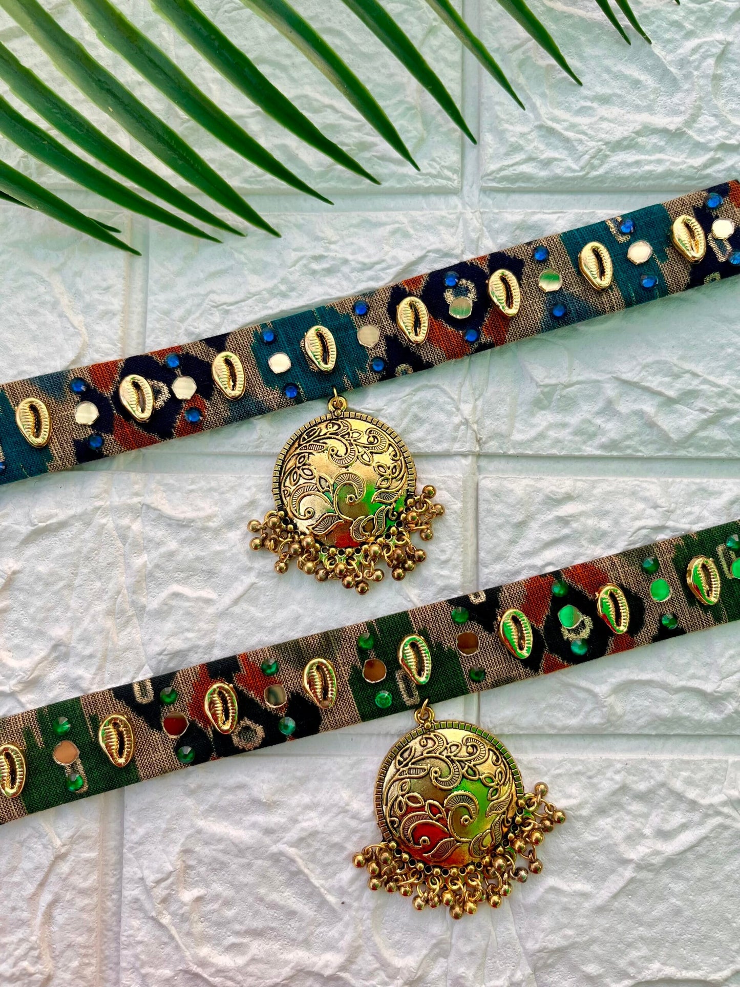 Ikkat Shell Chokers image 0