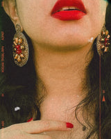 Copper Floral Earrings image 1