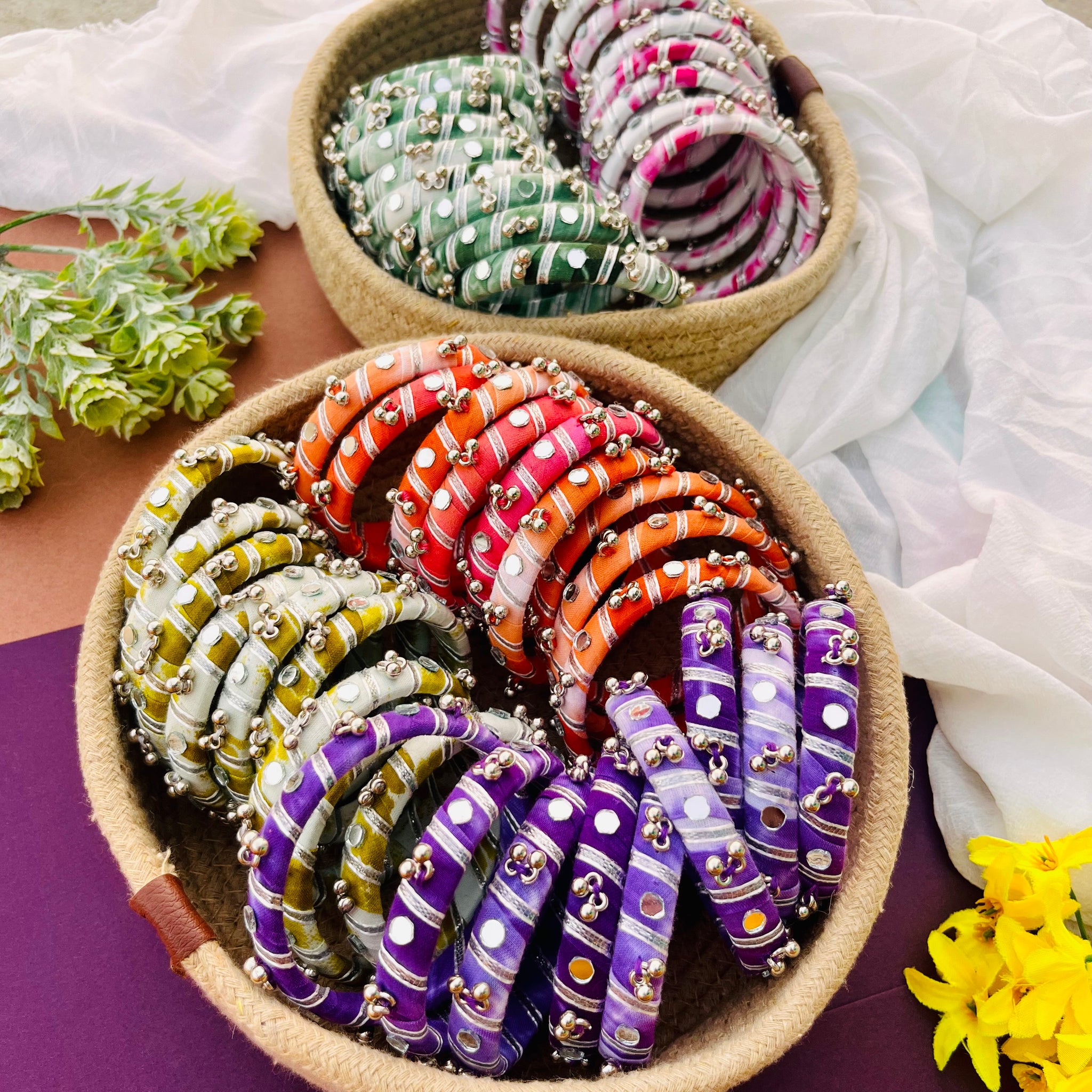 Beautiful Tie-N-Dye Bangles