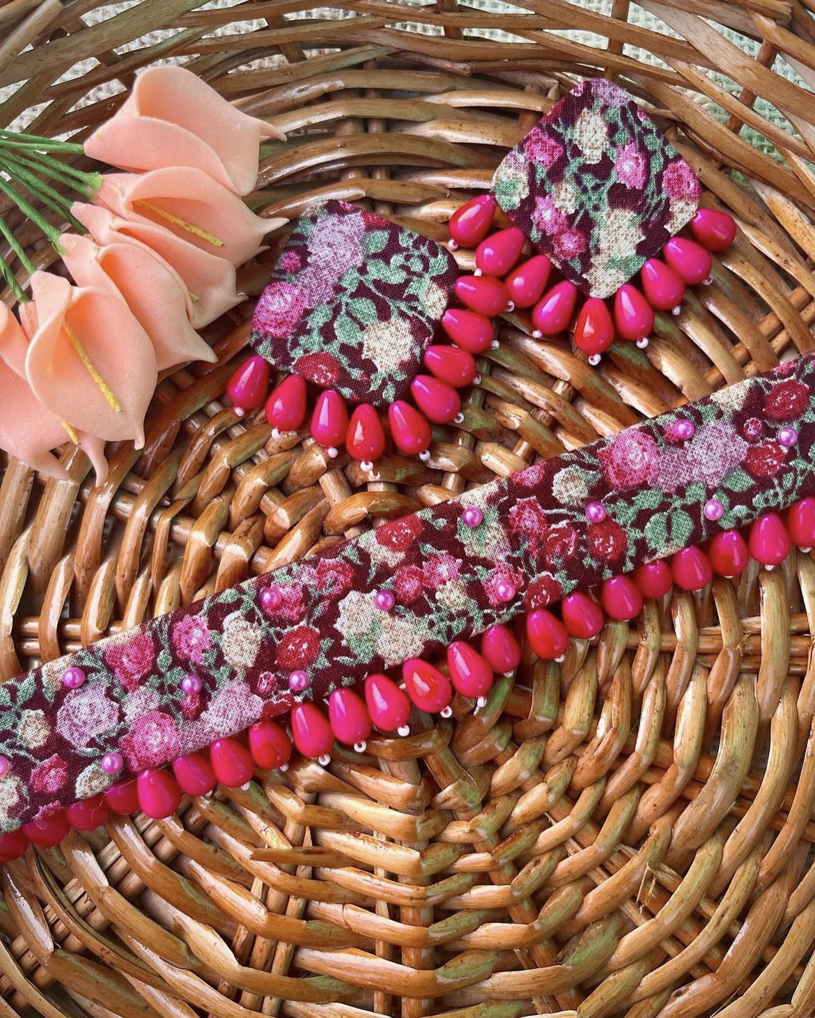 Pink Floral Choker Set image 0