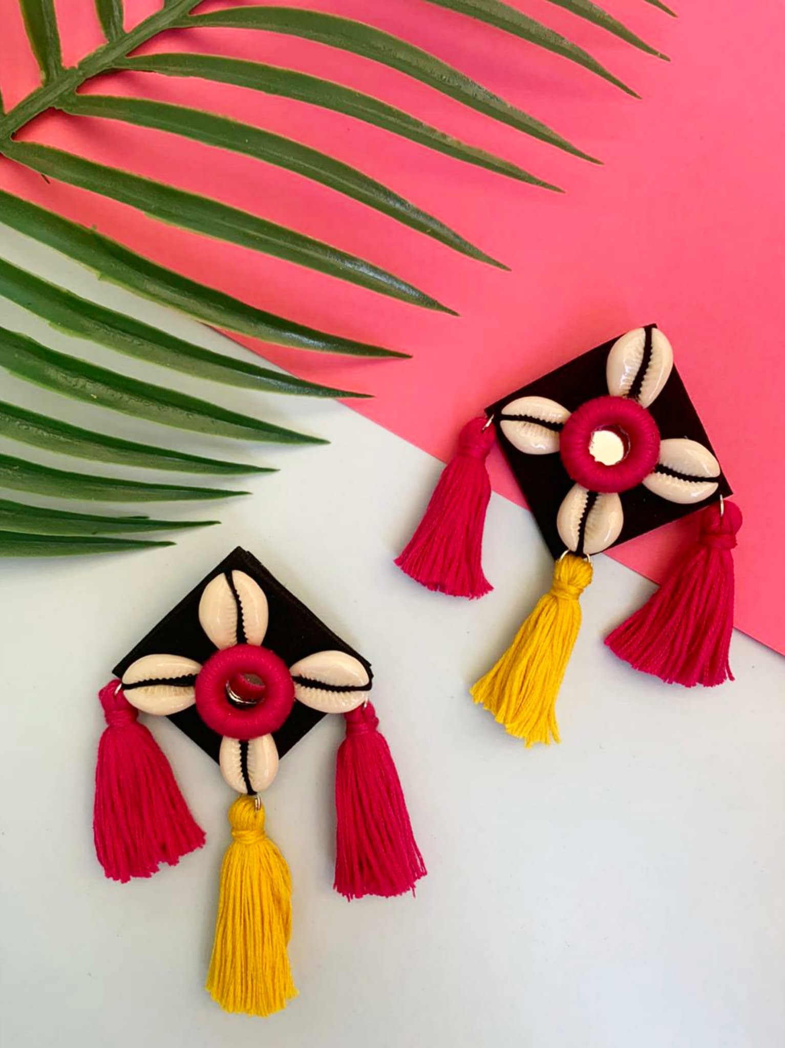 Oversized Tassel Charm Earrings image 0