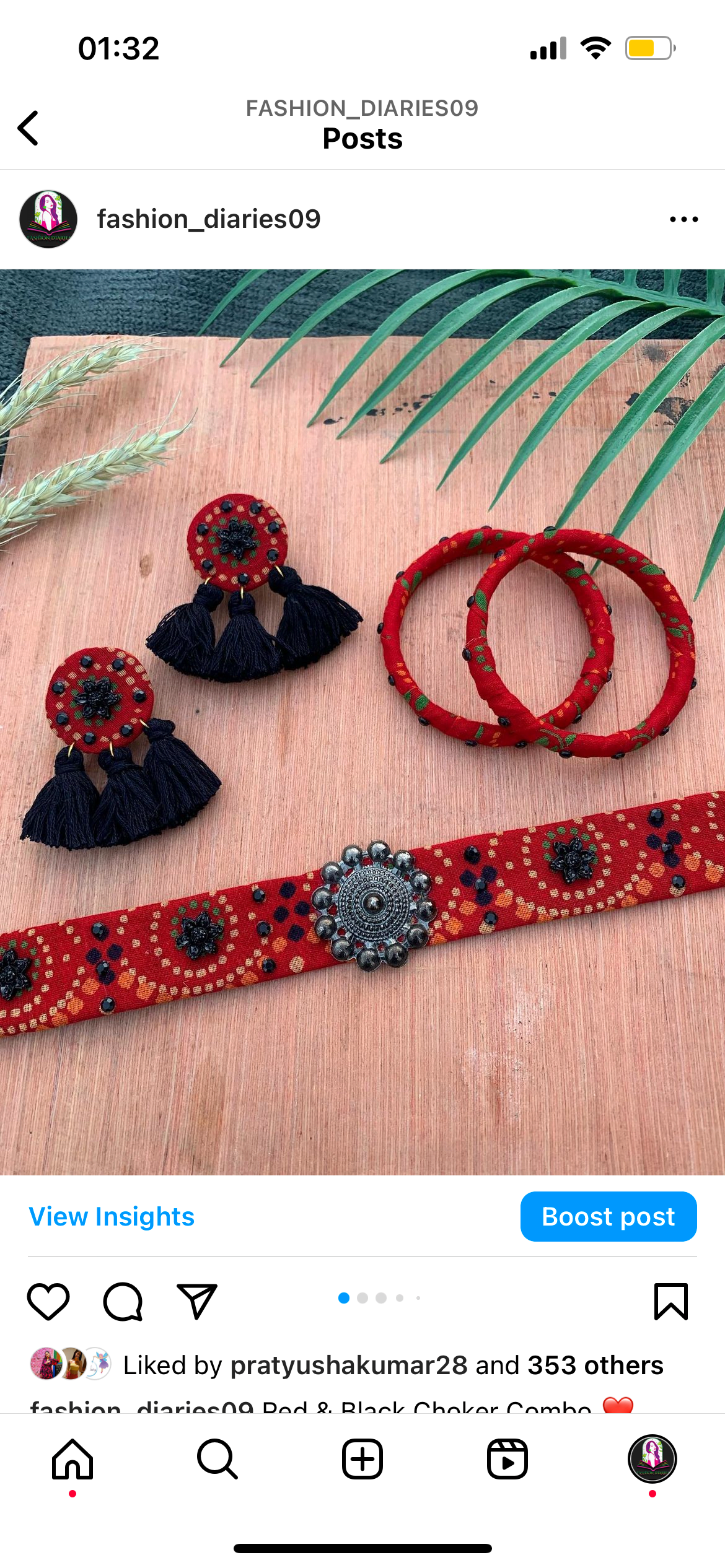 Red & Black Choker Set image 0