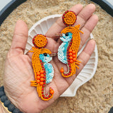 Golden Reef Seahorse Earrings