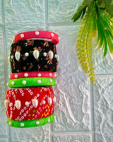 Printed Pearl Bangle Set image 0