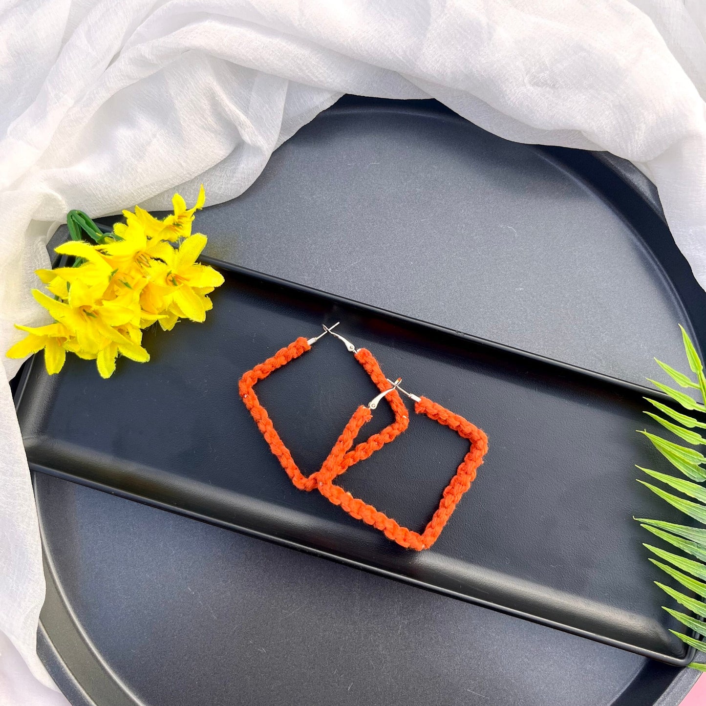 Square Macrame Hoops image 5