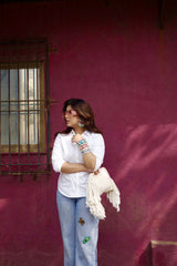 Statement Evil Eye Earrings- Pink image 5