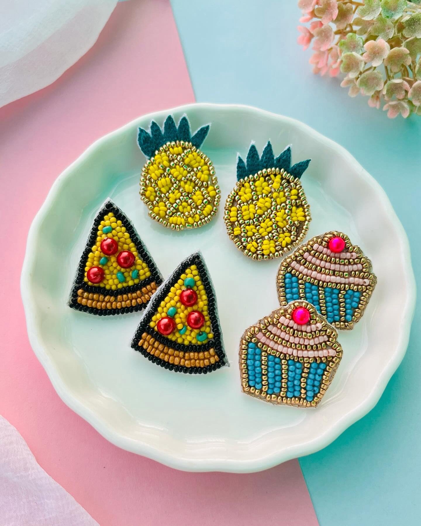 Adorable Beaded Studs-I image 0