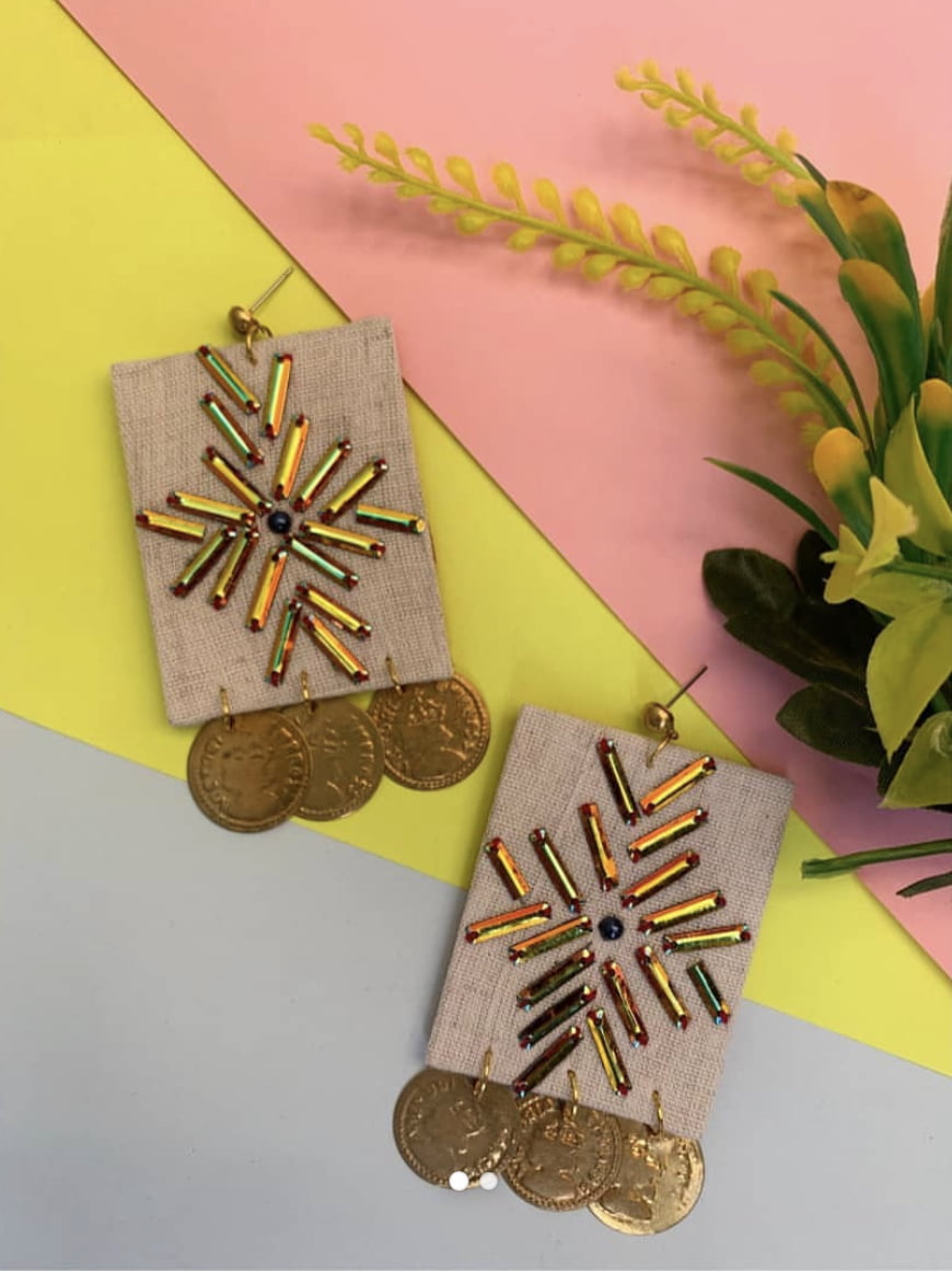 Statement Sequin Earrings image 0