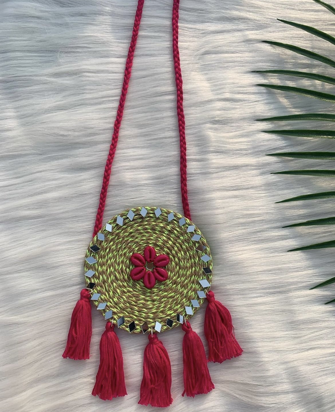Neon Jute Neckpiece Combo image 1