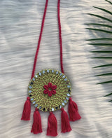 Neon Jute Neckpiece Combo image 1