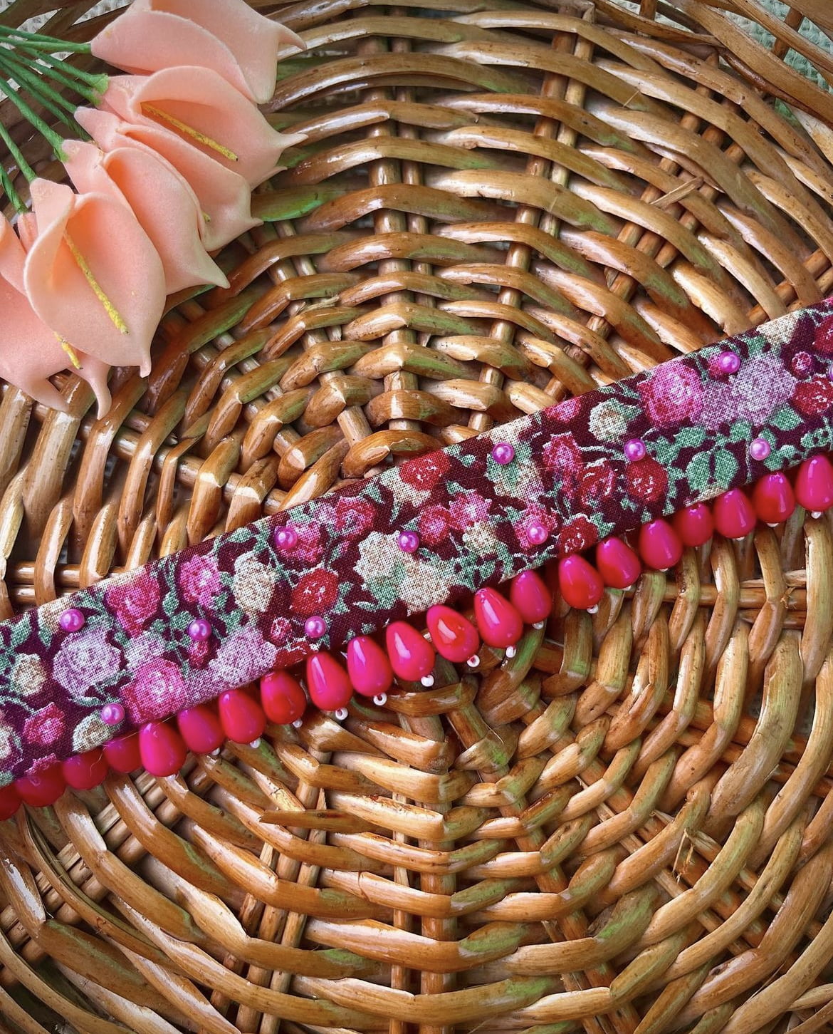 Pink Floral Choker Set image 1