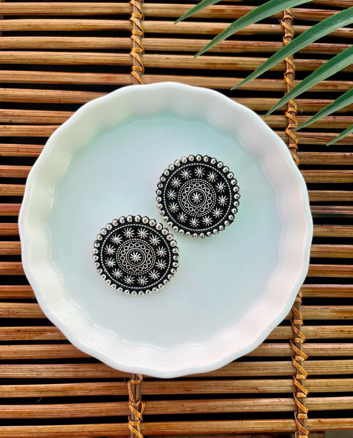 German Silver Round Studs | Fashion Diaries