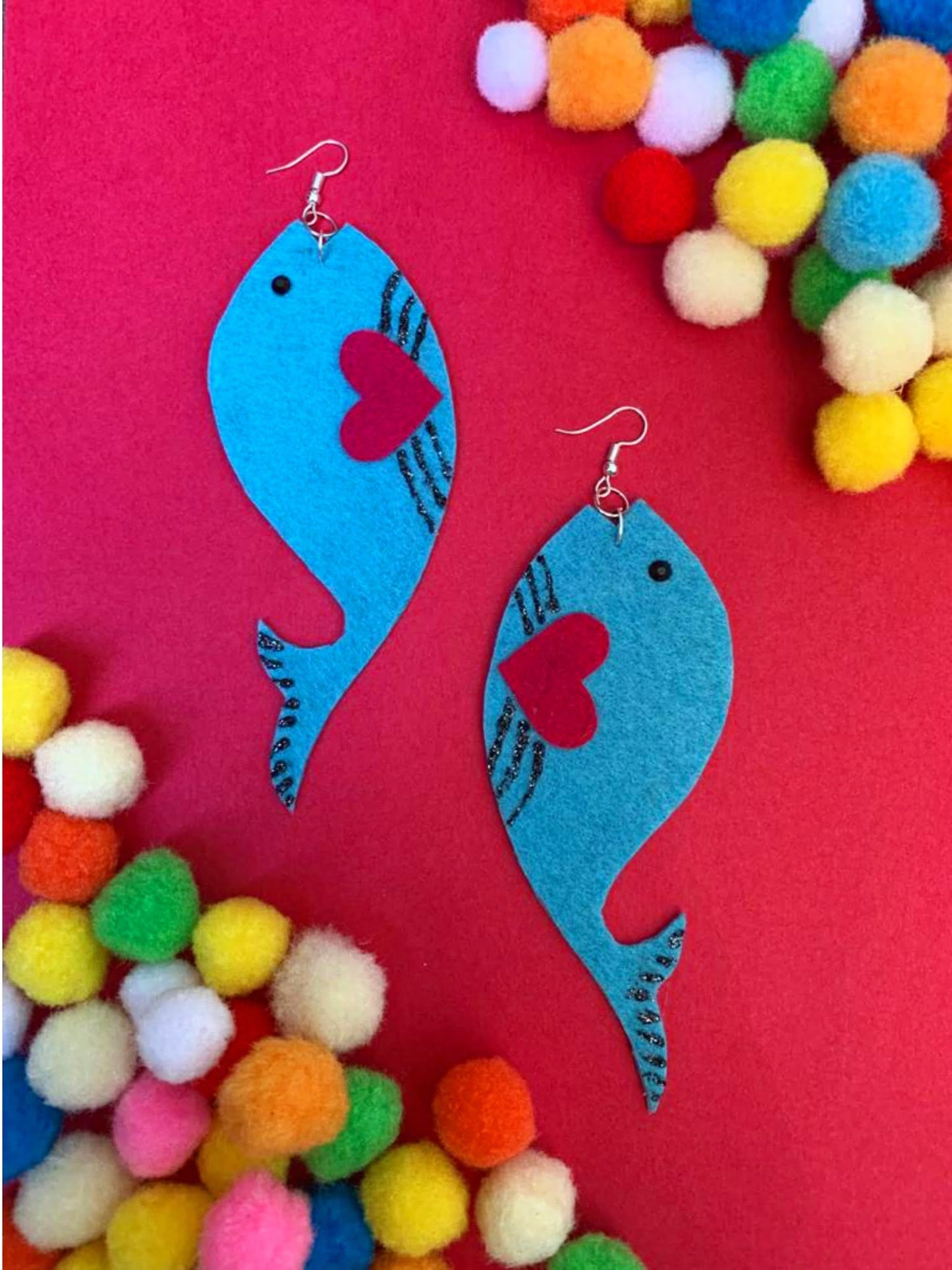Blue Fish Earrings image 0