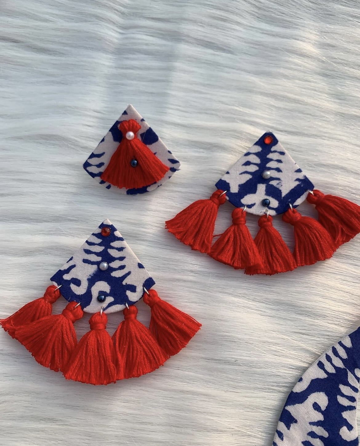 Printed Tassel Neckpiece Combo image 2