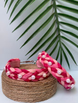 Braided Pearl Hoops image 0
