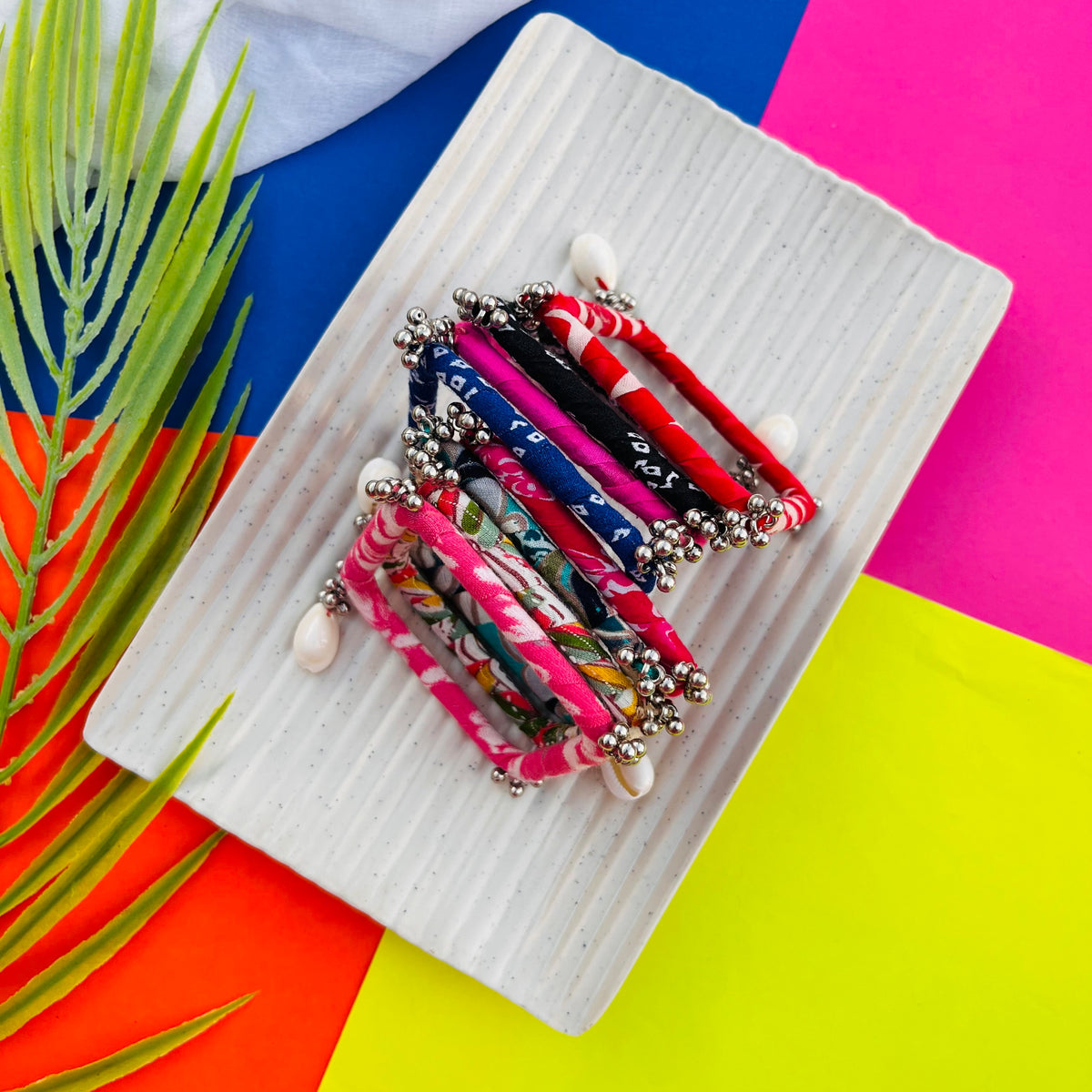 Square Ghunghroo Bangle Stack
