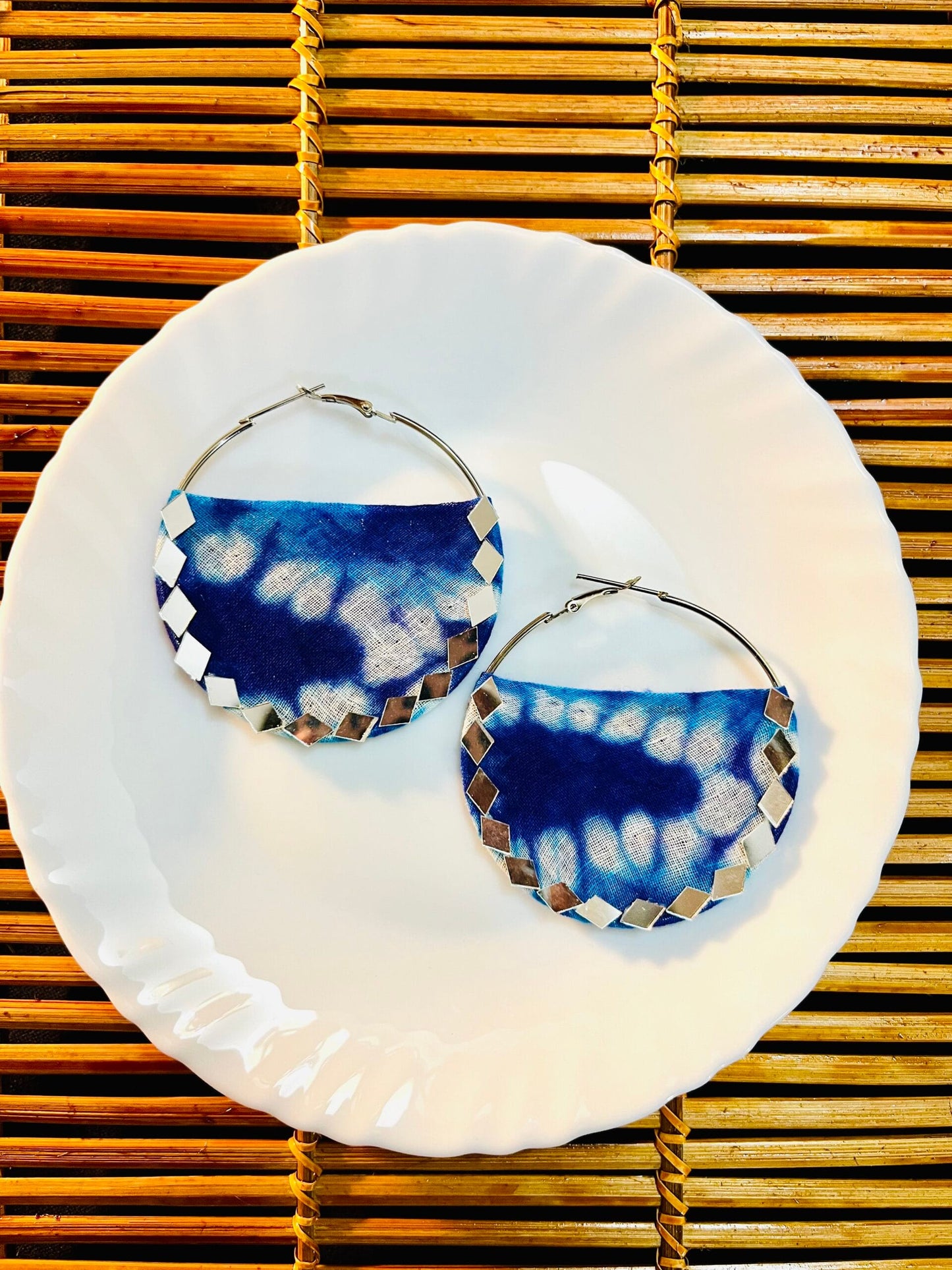 Tie-N-Dye Mirror Hoops image 1