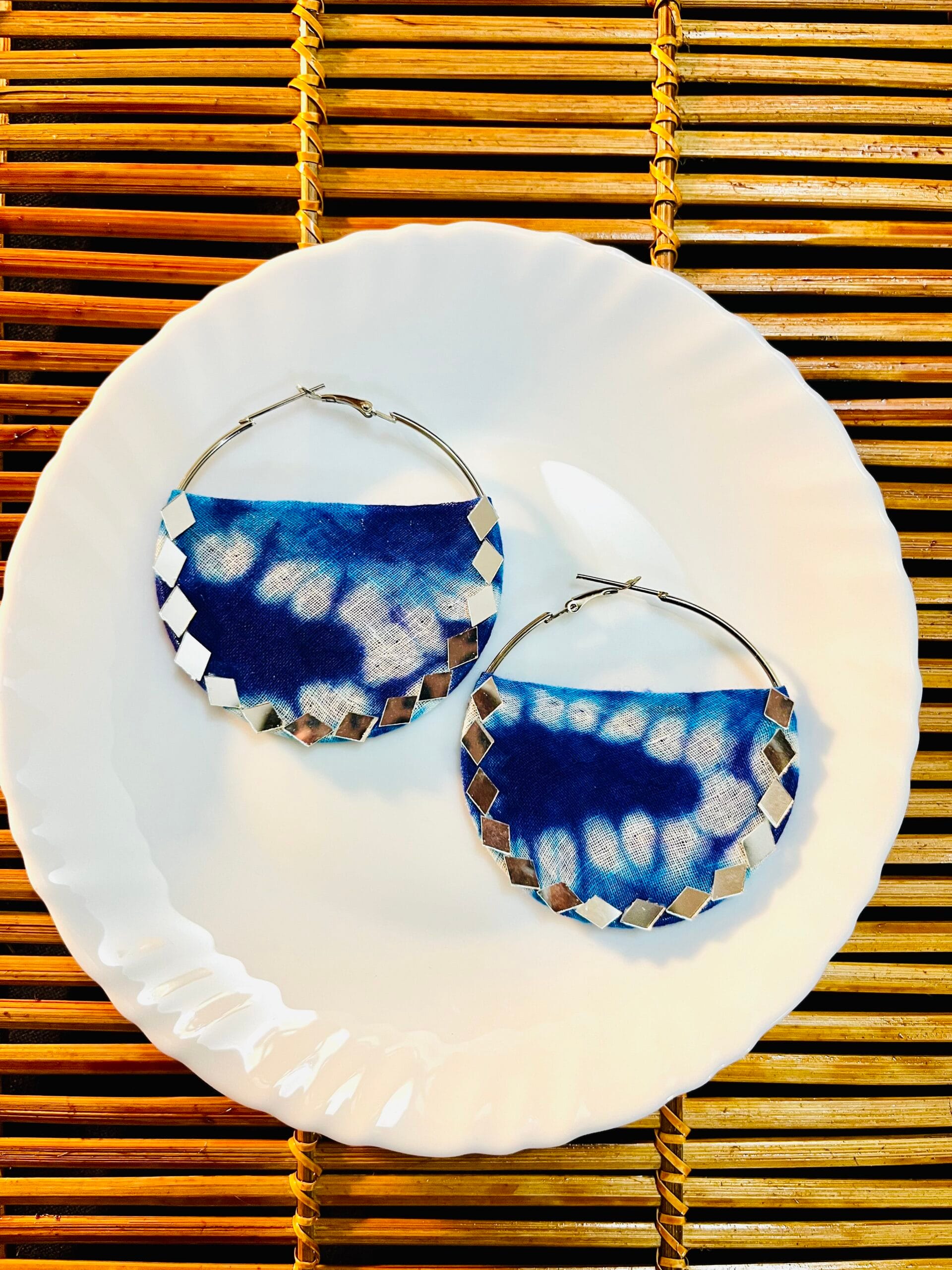 Tie-N-Dye Mirror Hoops image 1