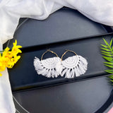 Semi Circle Macrame Hoops image 5