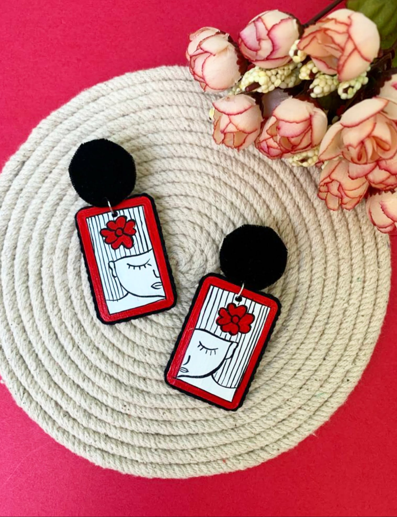 Flower In Her Hair Earrings image 0