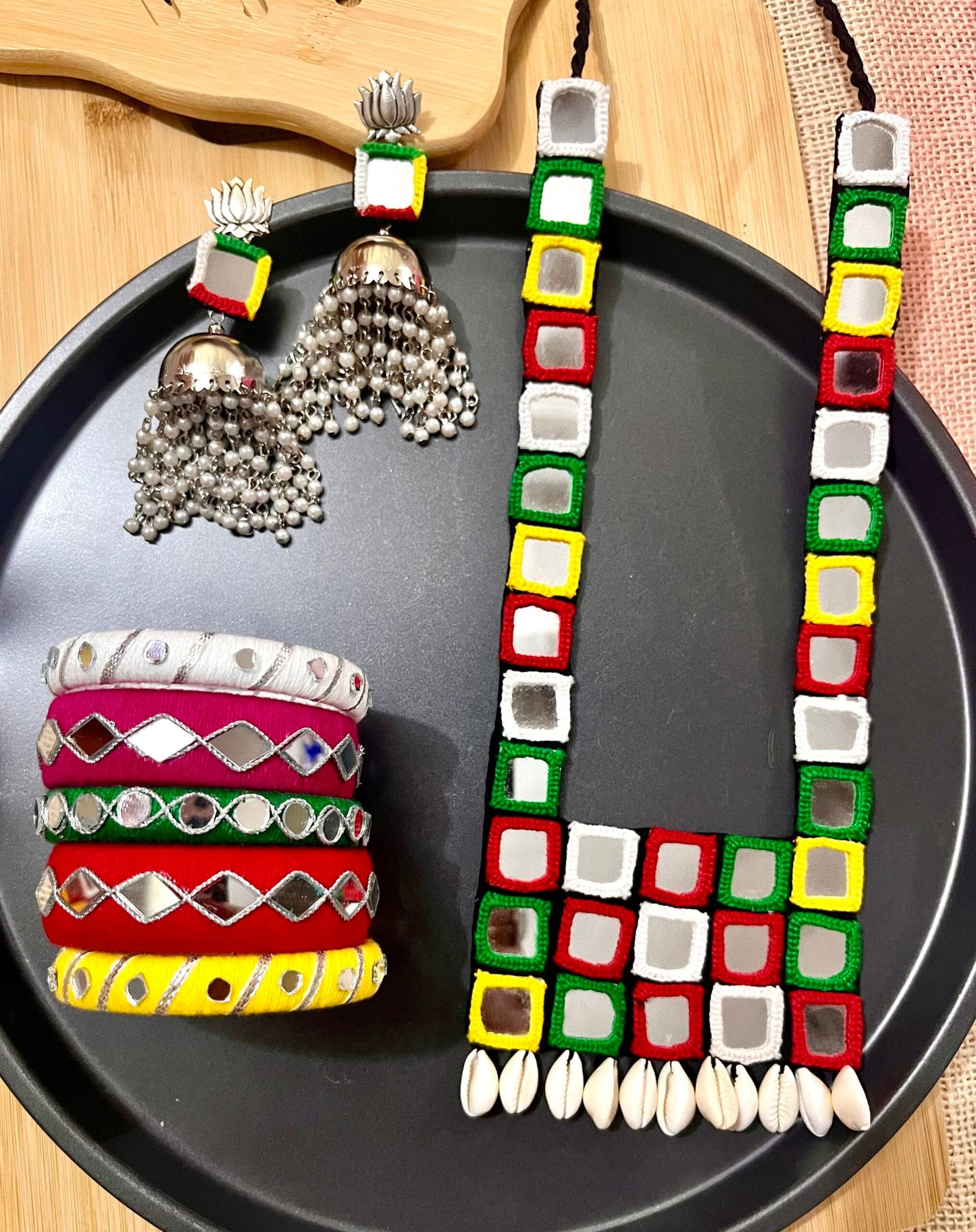 Festvise Mirror Jewellery Combo- Multicolor image 0