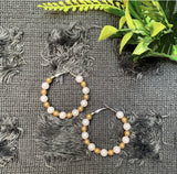 Dual Tone Mini Bead Hoops image 2