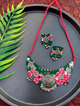 Oxidized Coin Neckpiece Set image 0