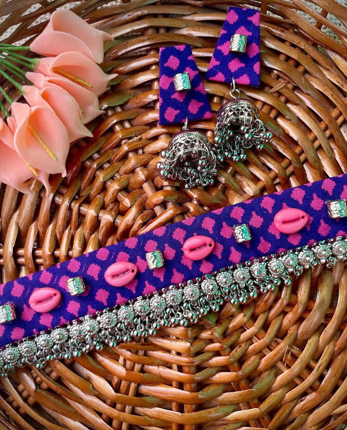 Purple Shell Choker Set image 0