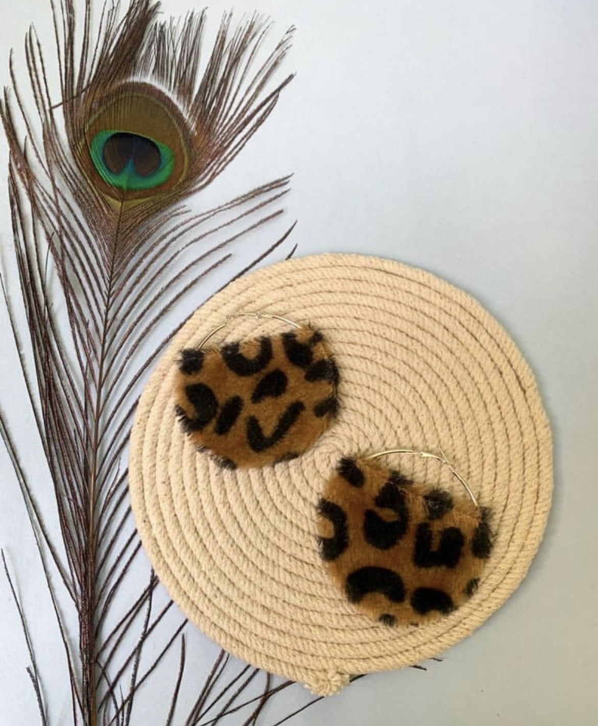 Animal Print Velvet Hoops image 0