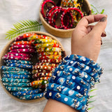 Tie-N-Dye Bangles- Blue