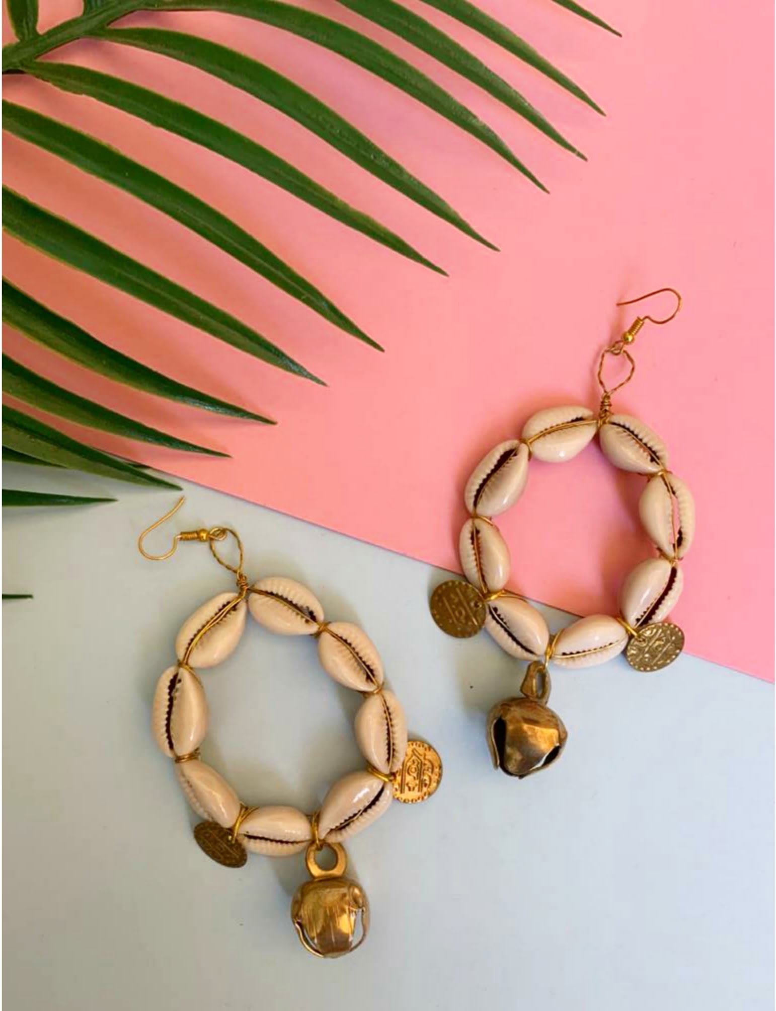 Statement Shell Danglers image 0