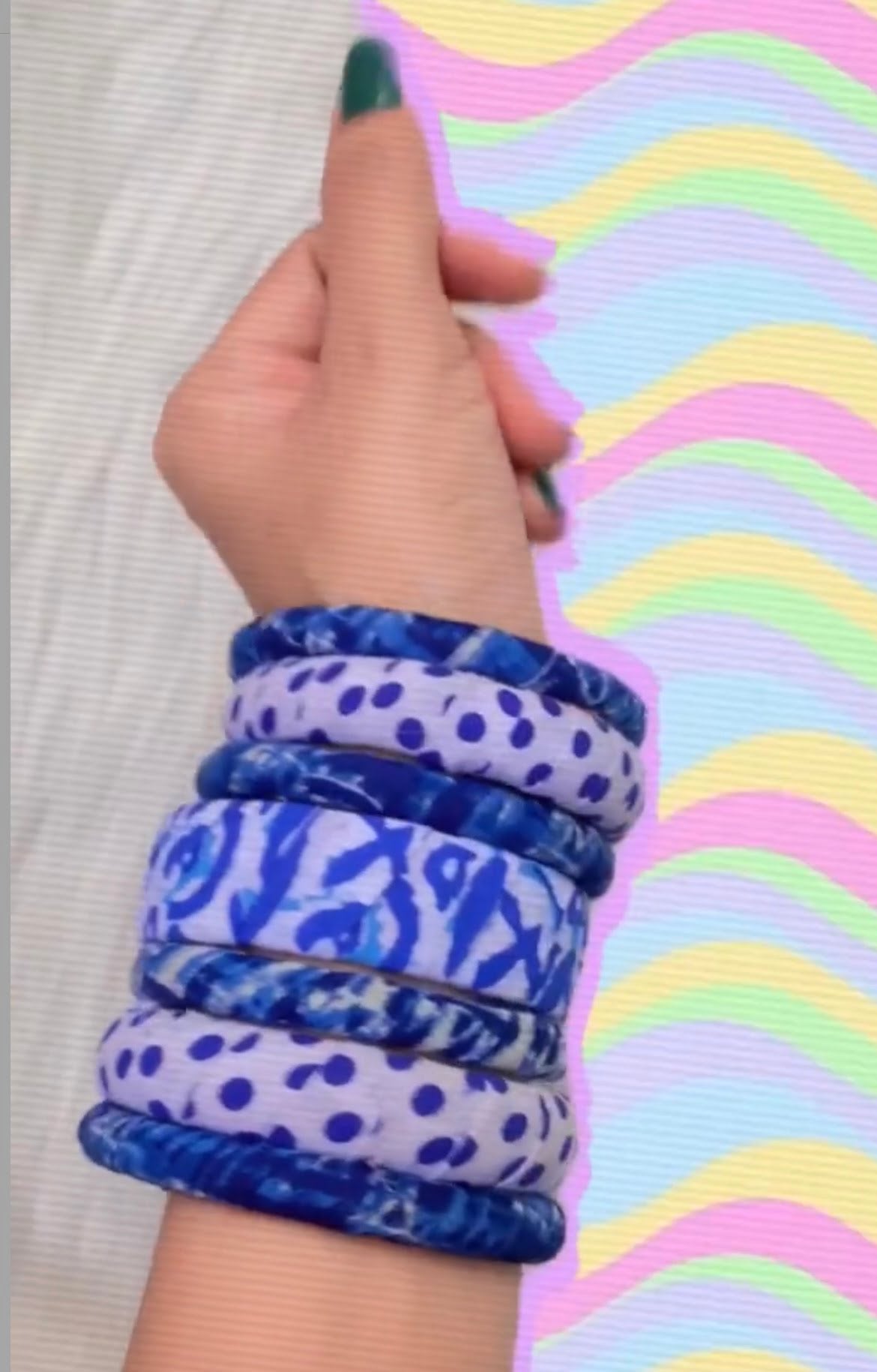 Indigo Bangle Set image 0