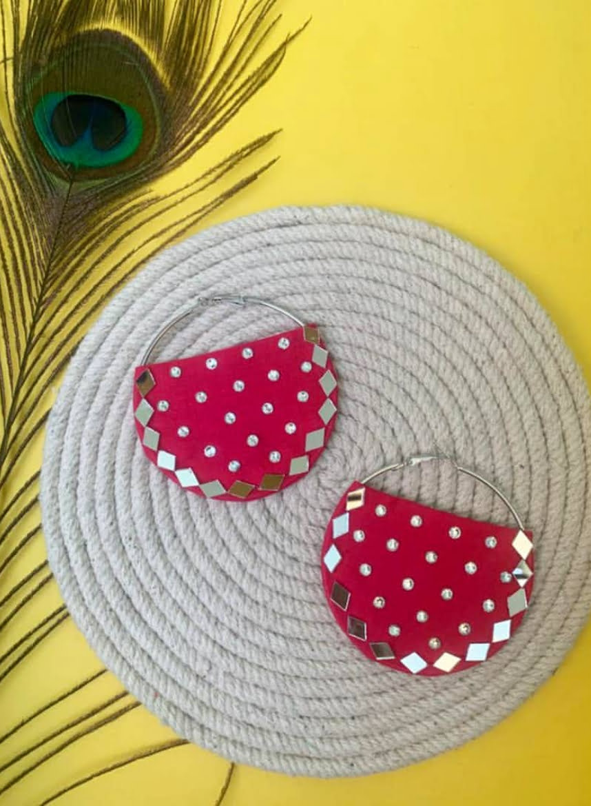 Beautiful Kundan Hoops image 0