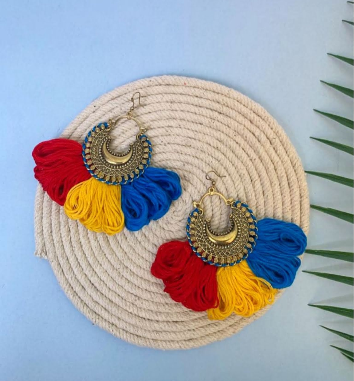 Curled Tassel Chandbalis-lI image 0