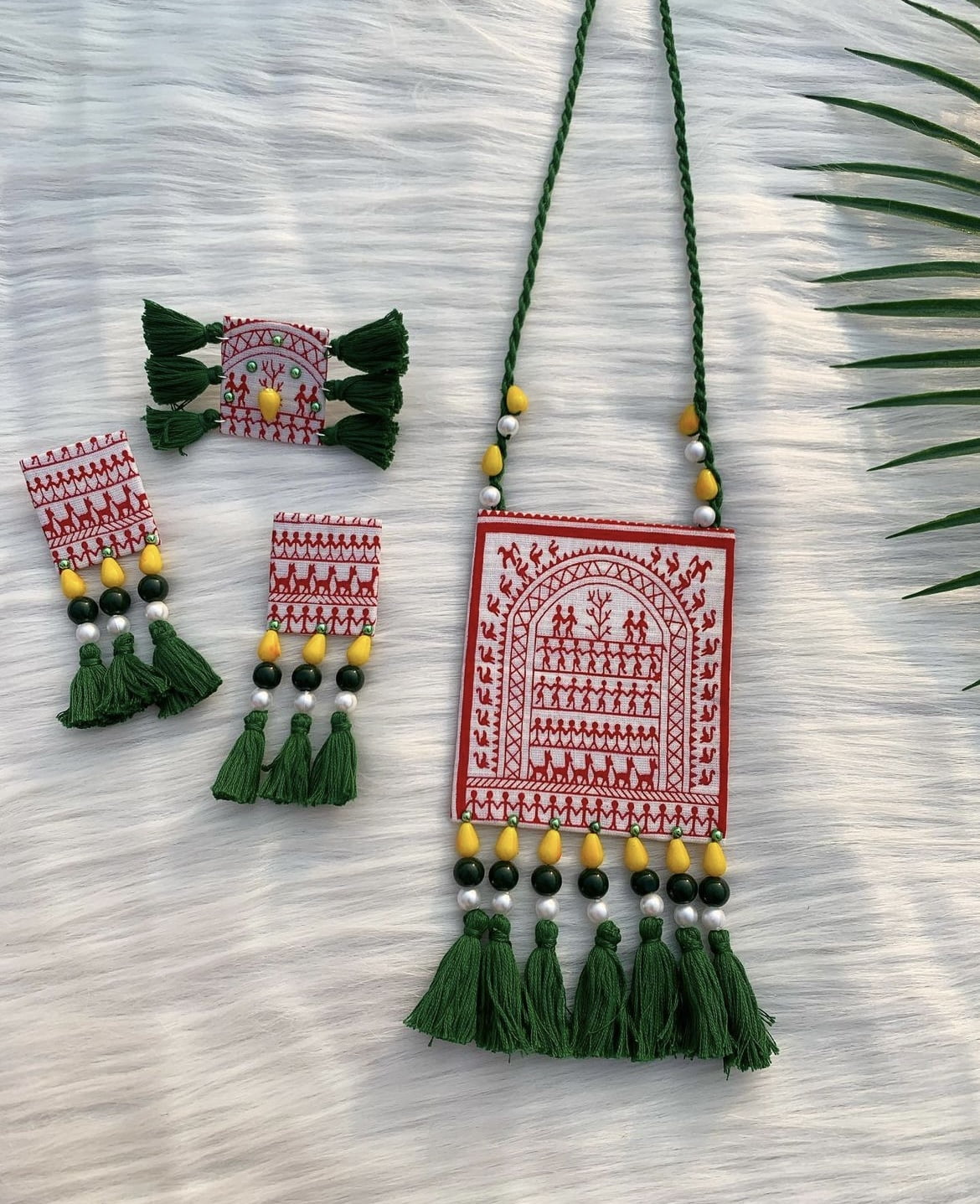 Warli Art Neckpiece Combo image 0
