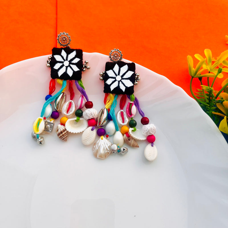 Utsav Mirror Earrings For Navratri
