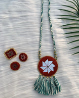 Mirror Tassel Neckpiece Combo image 0