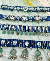 Indigo Fabric Chokers image 1