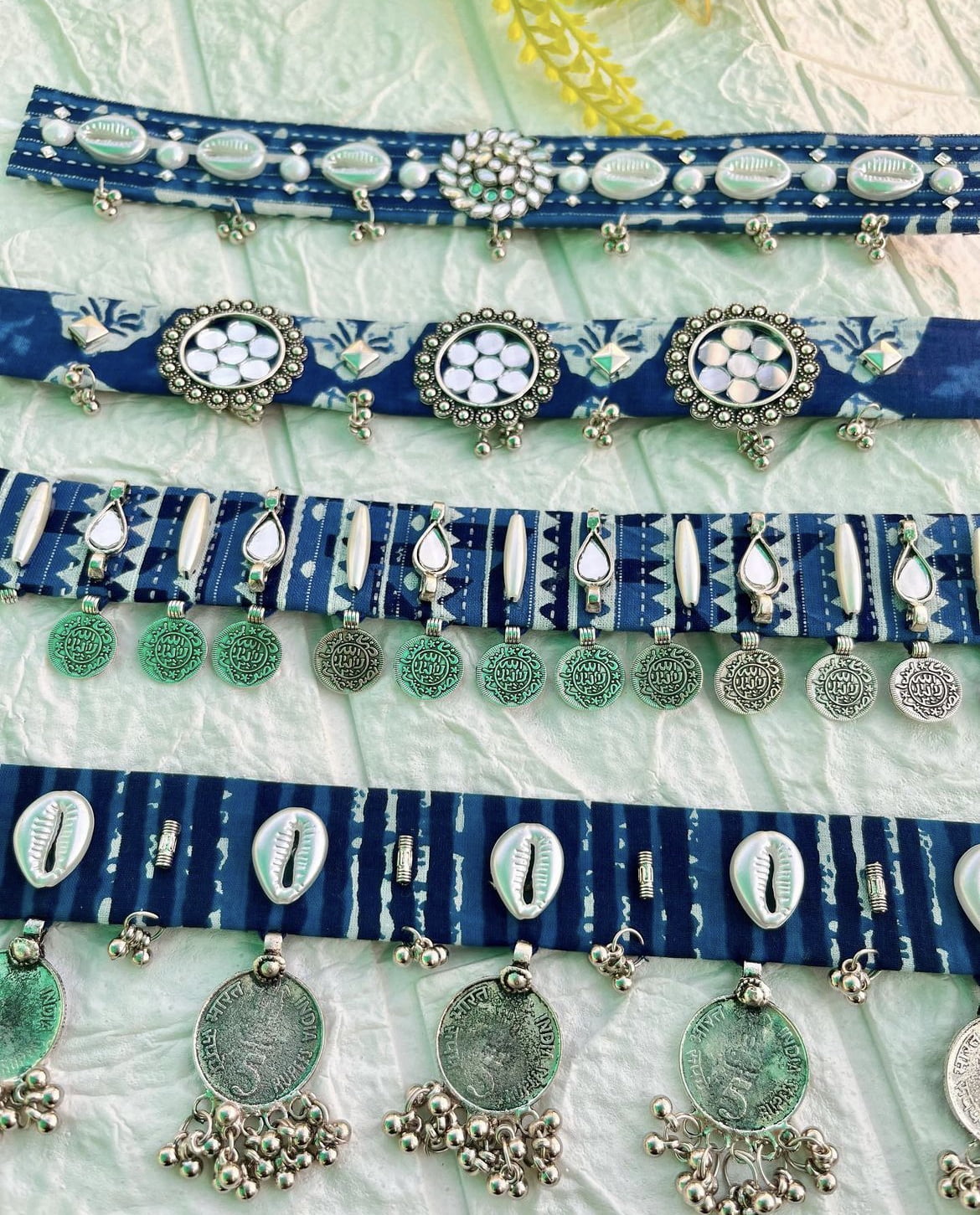 Indigo Fabric Chokers image 1