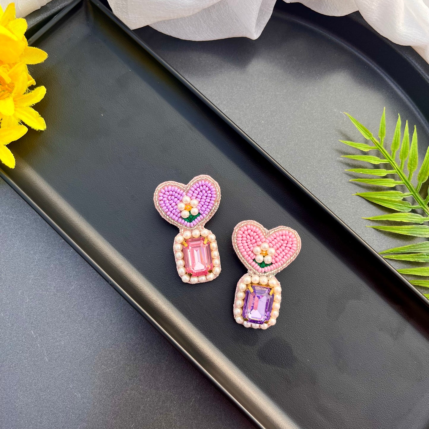 Pastel Heart Earrings | Fashion Diaries