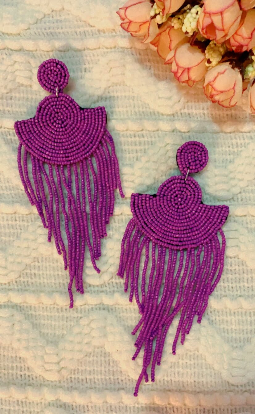 Statement Beaded Earrings image 0