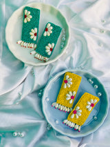 Rectangle Daisy Earrings- Long image 1